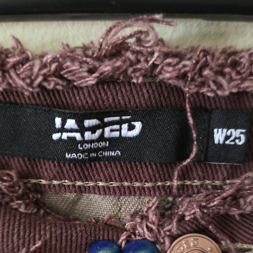 Jaded London Patchwork Boyfriend Jeans - Brown and White - Picture 4 of 7